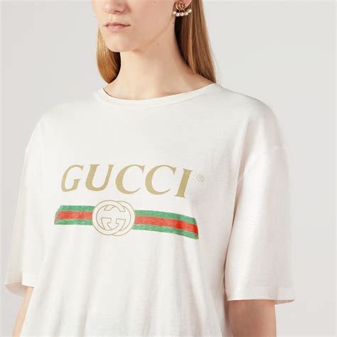 gucci logo tee white|farfetch Gucci t shirt.